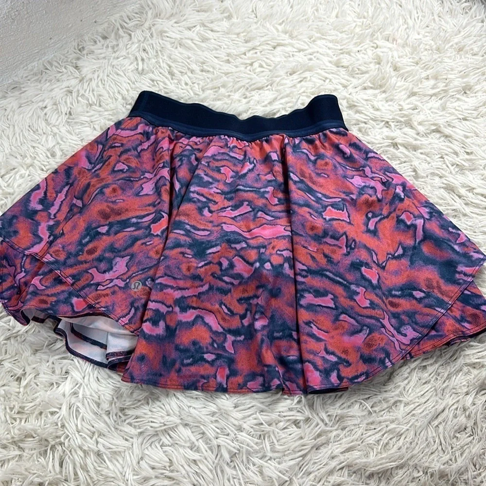 Lululemon Court Rival High Rise Skirt Tall Chroma Clash Multi / Mineral